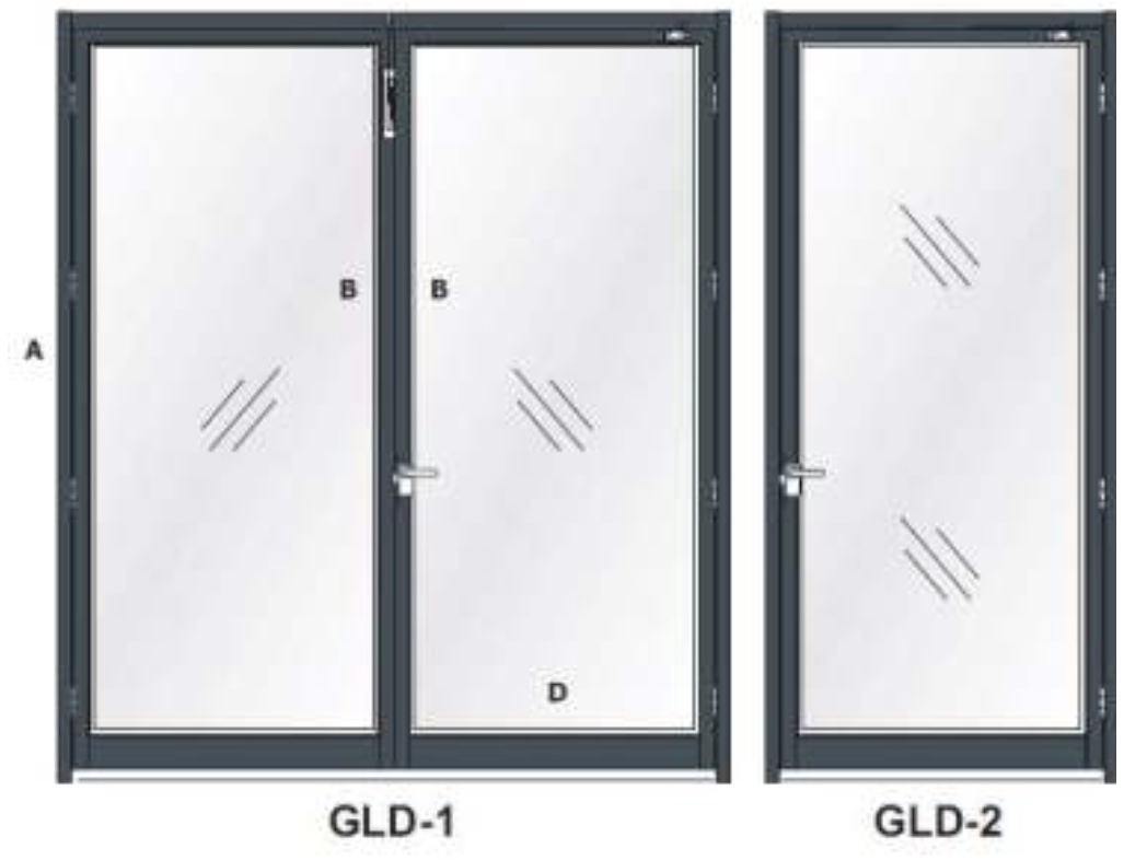 Glazed metal fire rated door image 2